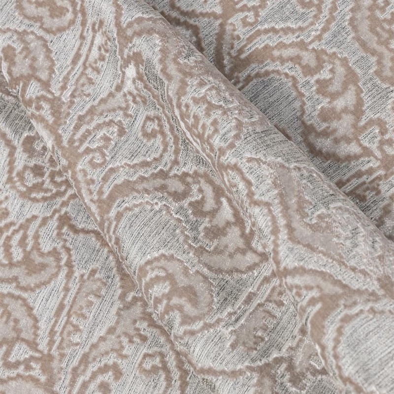  Портьерная ткань KUPER BEIGE, ширина 140 см  - Фото 0