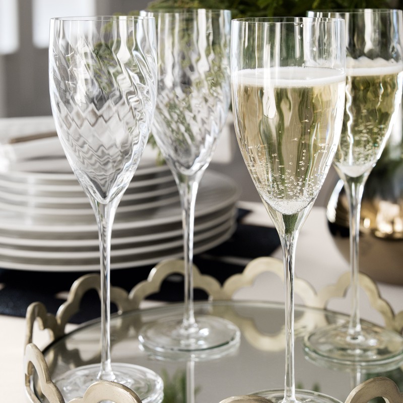 Бокалы Набор бокалов для шампанского Мэдисон Хрусталь - Фото