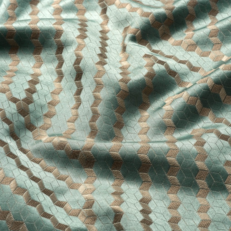  Портьерная ткань MONOGRAM MINT, ширина 145 см  - Фото 1