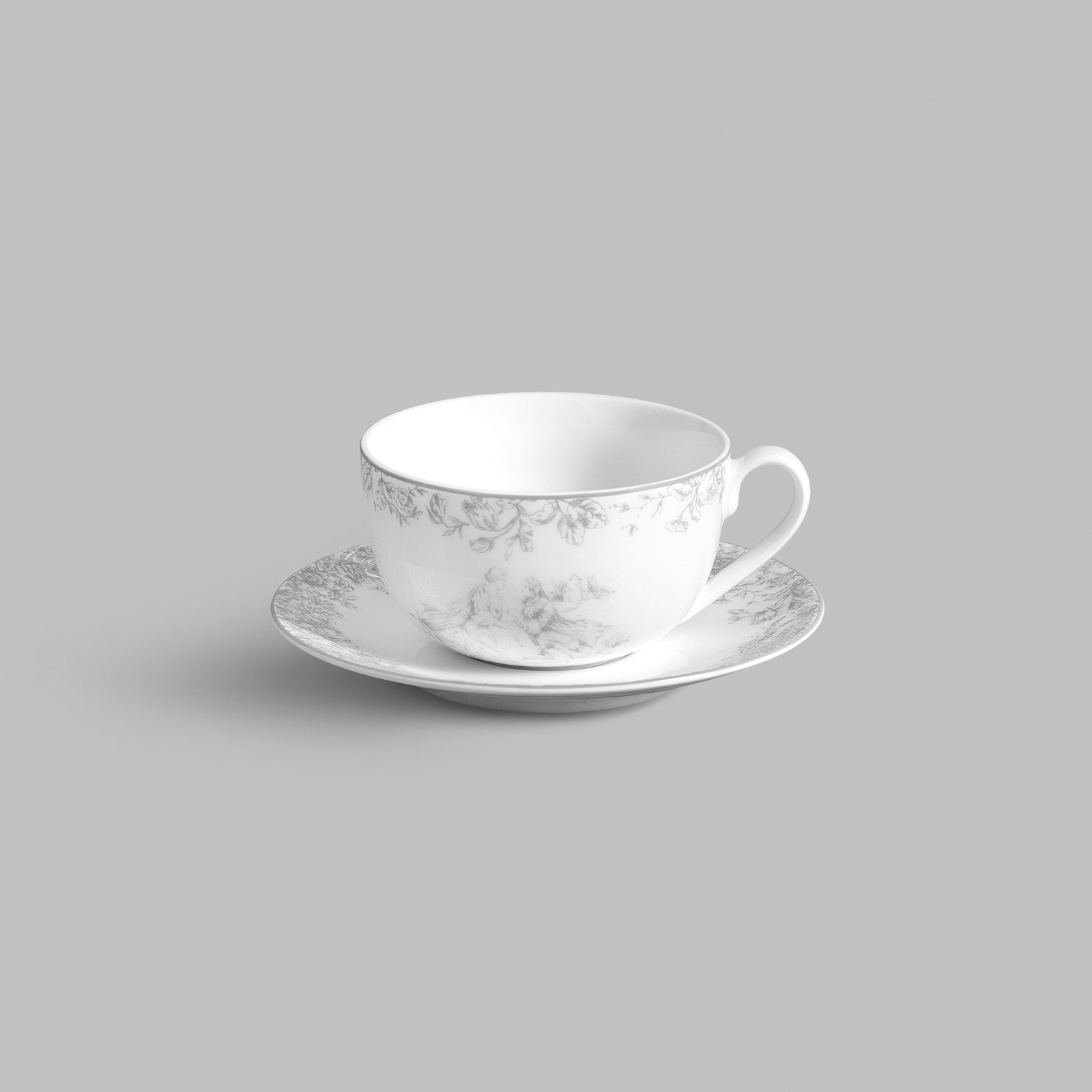 Чашки Чайная пара Мартинелли сентимент Фарфор - Фото