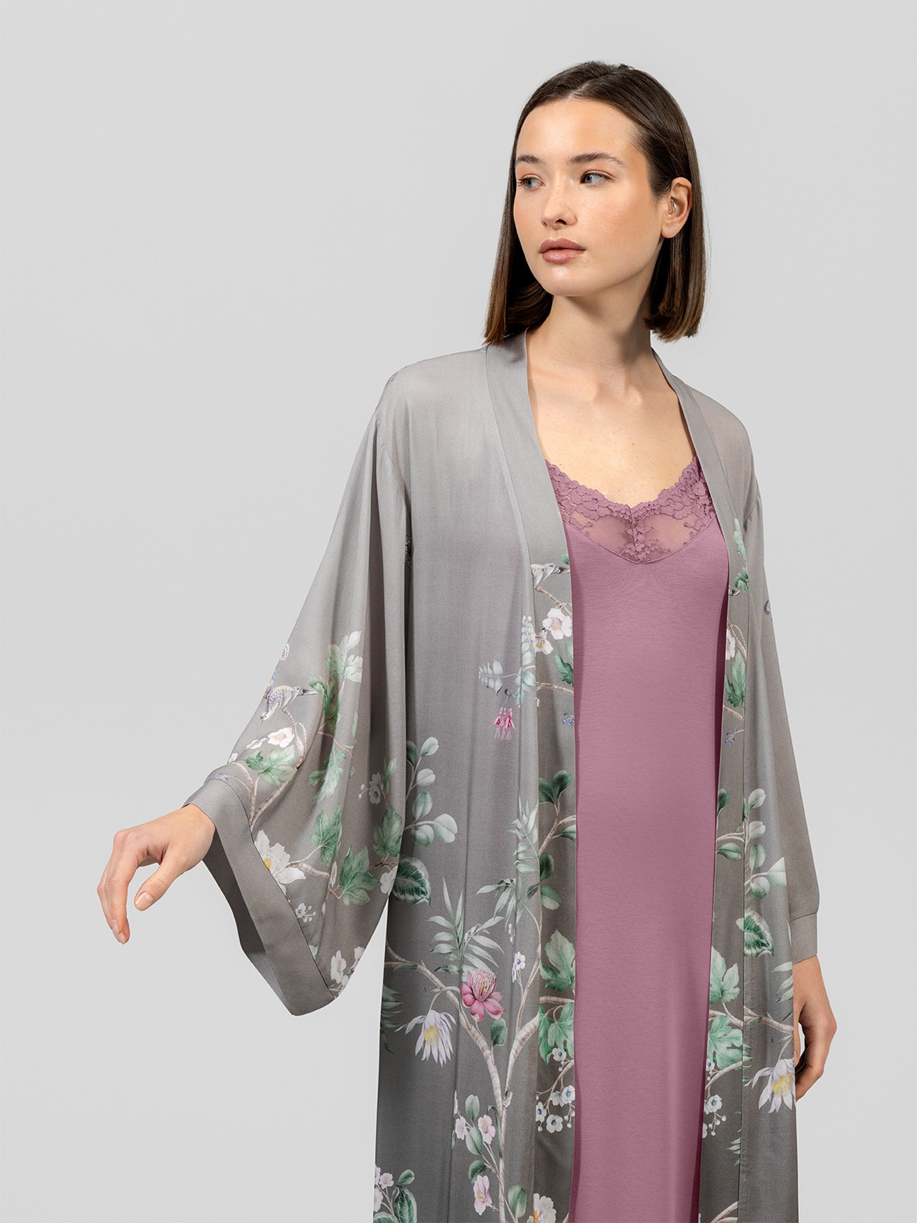 Женские халаты Женская домашняя одежда Кимоно Альфабия  - Фото