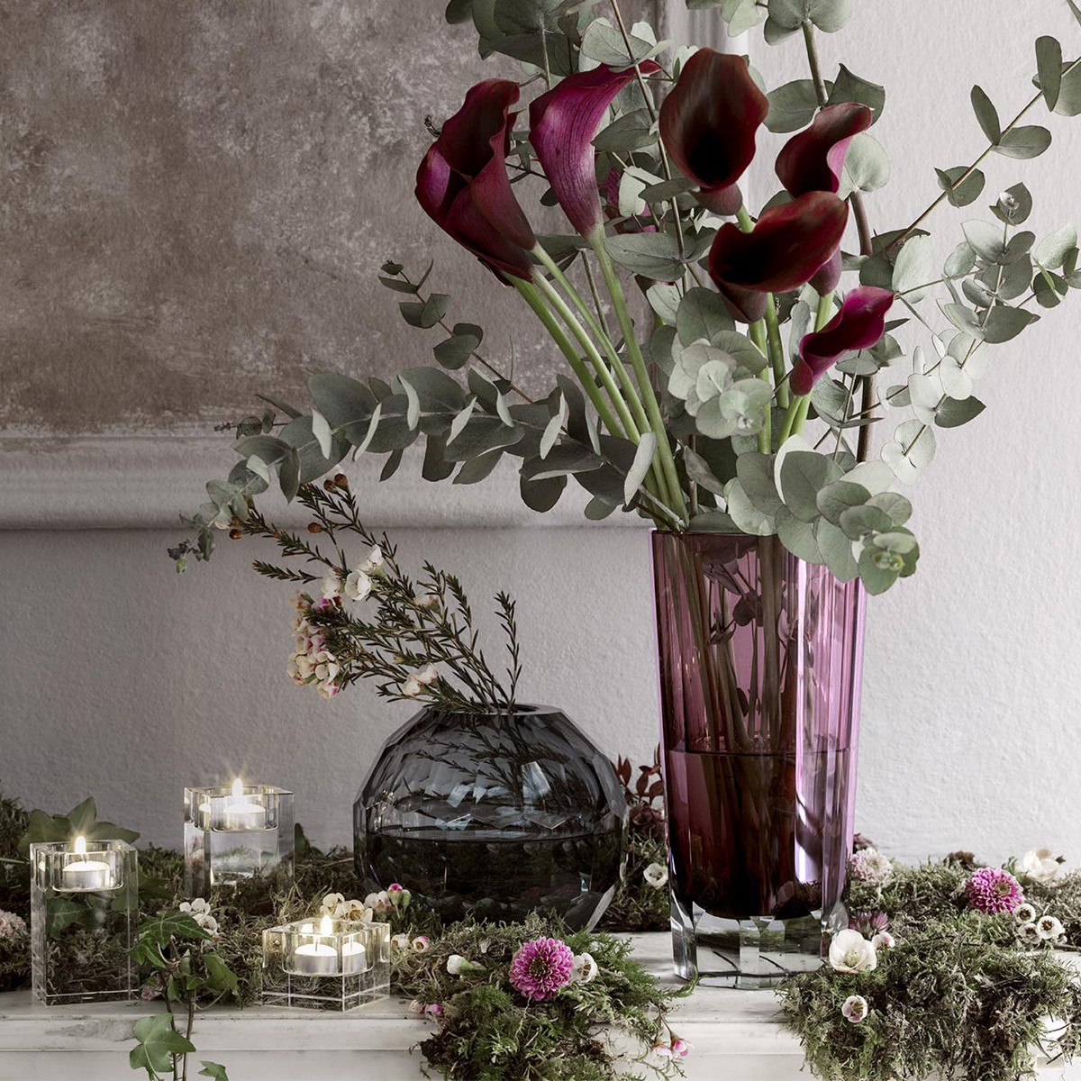 Вазы Цветочная ваза Бонди Хрусталь - Фото